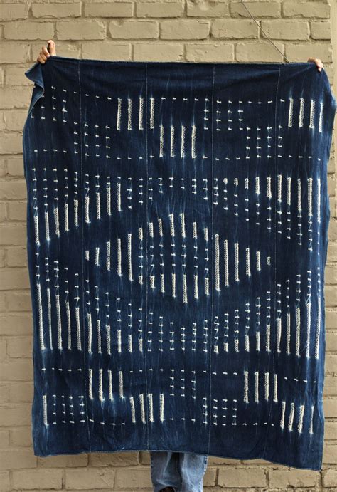 Indigo Shibori Mud Cloth Burkina Faso Africa Etsy Mud Cloth Indigo