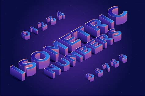 Premium Vector Isometric 3d Number Font Set Vector Illustration