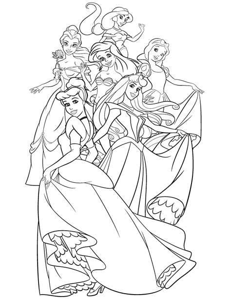 Free Printable Princess Coloring Coloring Pages