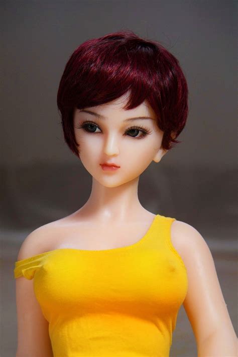 Sanhui 88cm Mini Love Doll Red Hair Big Boobs Sex Doll Honghu