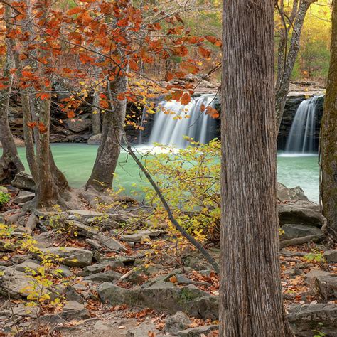 The Falls Of Falling Water Creek In Autumn Arkansas Ozark Forest