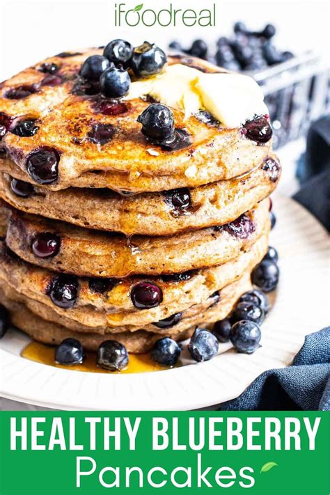 Healthy Blueberry Pancakes IFoodReal Com