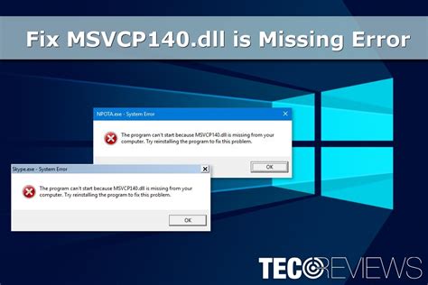 Fix Error Vcruntime140dll How To Fix 2020