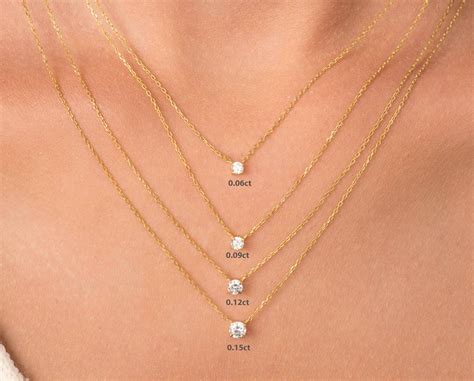 14k Gold Diamond Necklace Attached Diamond On Chain Diamond Etsy