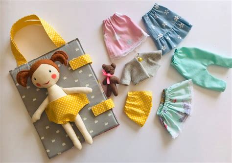 Fabric Doll With Set Of Clothes And Organazing Bag Rag Doll Etsy