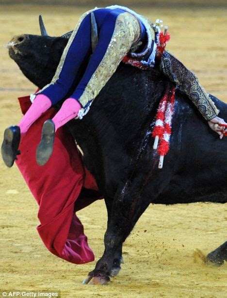 Pictured The Bloody Moment A Matador Is Gored By A Bull Daily Mail