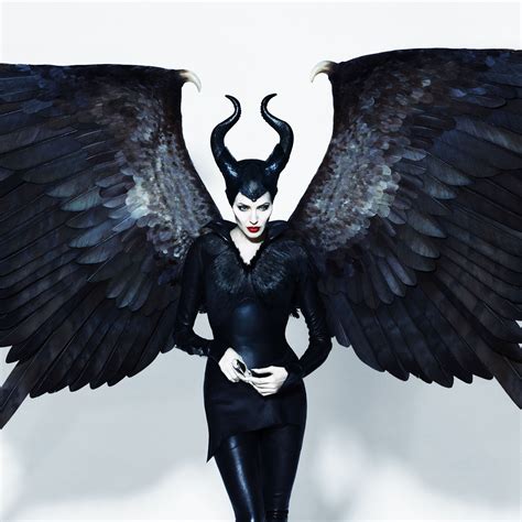 Download Wallpaper 2248x2248 Maleficent Angelina Jolie Witch Wings