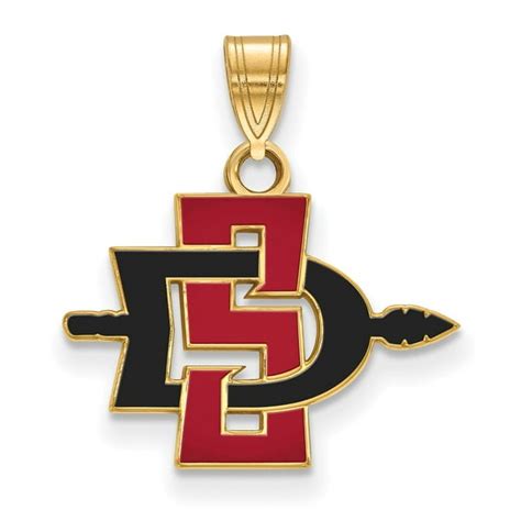 Aa Jewels Solid 14k Yellow Gold Official San Diego State University