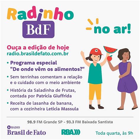 Radinho Bdf Reuniu As Crianças Para Podcast Rádio Brasil De Fato