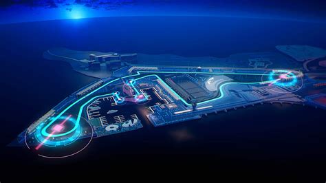 Yas Marina Circuit UAE 2021 Upgrades Full Circuit Render Graphic 