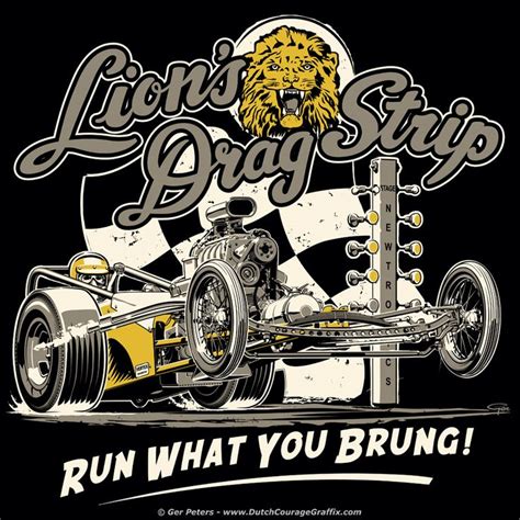 Lions Drag Strip Tribute T Shirt Lions Drag Strip Nostalgia Drags