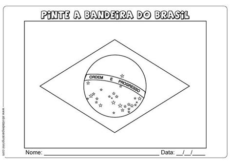 Bandeira Do Brasil Para Imprimir E Colorir Bandeira Do Brasil