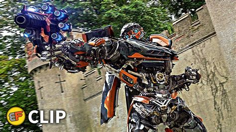 Hot Rod Stops The Time Scene Transformers The Last Knight 2017