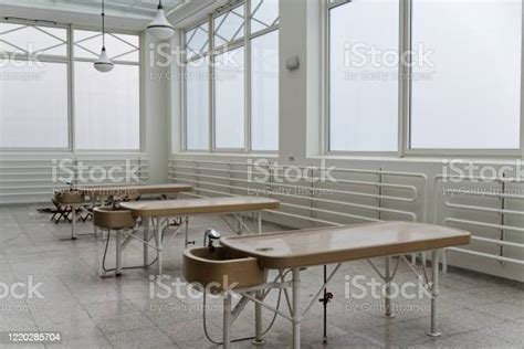 Antique Autopsy Table In The Morgue Of A Clinic Stock Photo Download