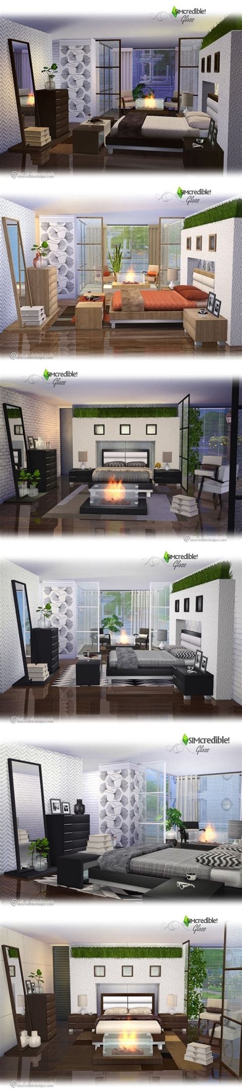 Спальня Gloss By Simcredible Мебель для Sims 4 Каталог файлов