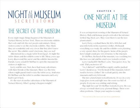 Night At The Museum Secret Of The Tomb Sample Page Scholastic Shop