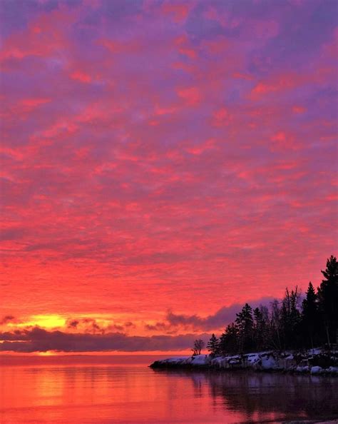 A Winter Sunrise Lake Superior Photograph By Jan Swart Pixels