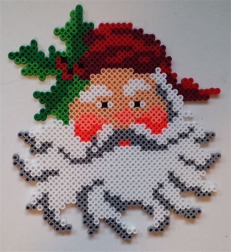 Christmas Santa Perler Beads By Joanne Schiavoni Perler Bead Designs