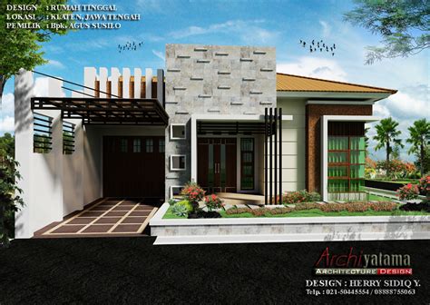 Rumah minimalis tampak depan dengan batu alam. Desain Rumah Tampak Depan Dengan Arsitektur Menawan