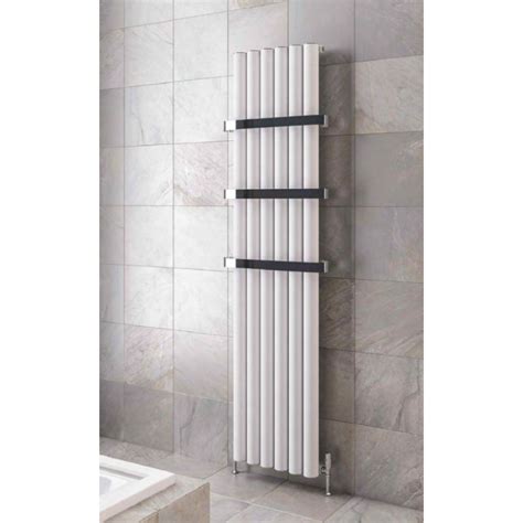 Eastbrook Burford Matt White Vertical Aluminium Radiator 1800mm X 485mm