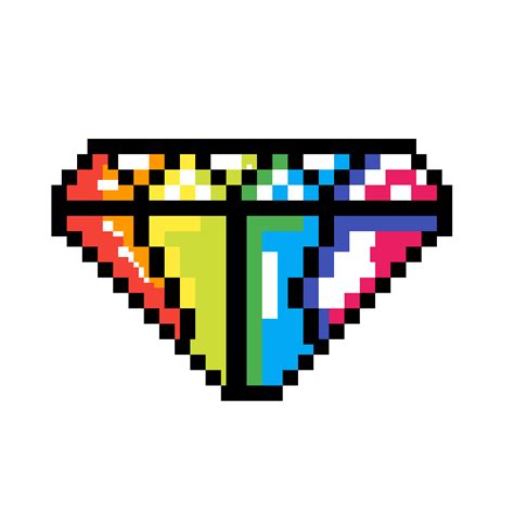 Pixilart Pixel Diamond By Ferko Minecraft Pixel Art Grid Easy Hd Png
