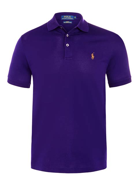 Polo Ralph Lauren Slim Fit Polo Shirt In Purple For Men Lyst