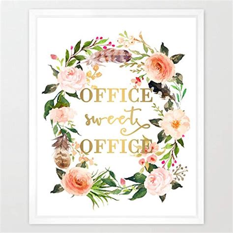 Eleville X Office Sweet Office Real Gold Foil And Floral Watercolor