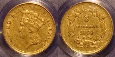 1854 The First Year For The Three Dollar Gold Piece — Welcome To The