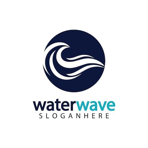 premium vector water wave logo design template