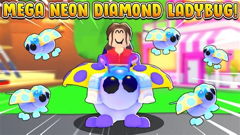 Making A Mega Neon Diamond Ladybug Roblox Adopt Me Youtube