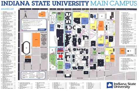 Indiana State Campus Map Map Vector