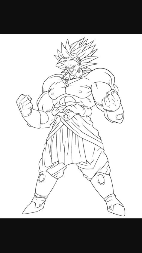 Dragon ball z coloring page with few details for kids : Broly coloring pages #PrinceVegeta ( Hannah ) God bless ...