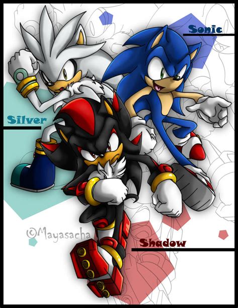 Sonic, shadow and silver finds out that they're triplets after finding out they're also the future kings of princeville. Sonic, Shadow and Silver - Sonic Characters Fan Art ...
