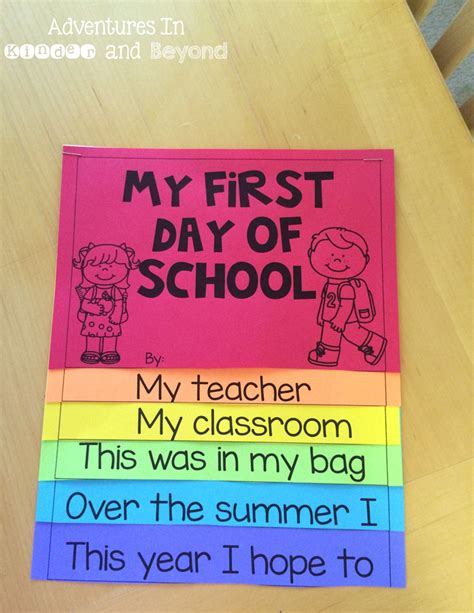 Adventures In Kinder And Beyond First Days Of School Book