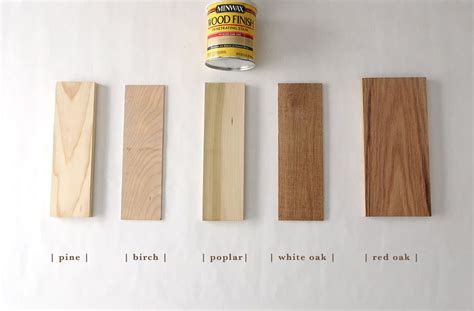 How 6 Different Stains Look On 5 Popular Types Of Wood Chris Loves Julia