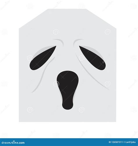 Cute Halloween Cartoon Ghost Avatar Stock Vector Illustration Of