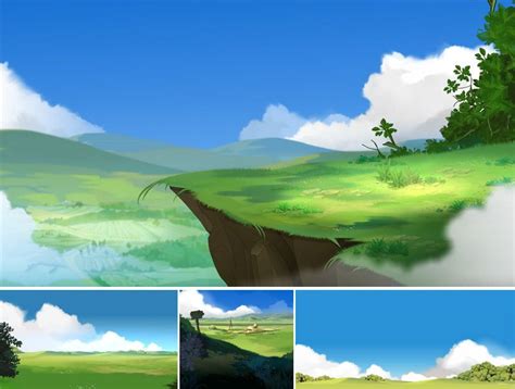 Animation Backgrounds On Behance Landscape Elements Landscape Concept