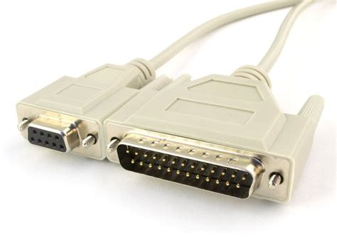 15 Ft Null Modem Cable Db9 Female To Db25 Male Computer Cable Store