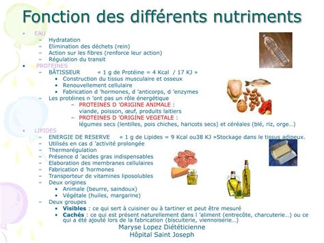 Ppt Des Aliments Aux Nutriments Powerpoint Presentation Free