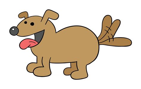 Cartoon Dog Is Happy And Wagging Its Tail Vector Illustration 2806295