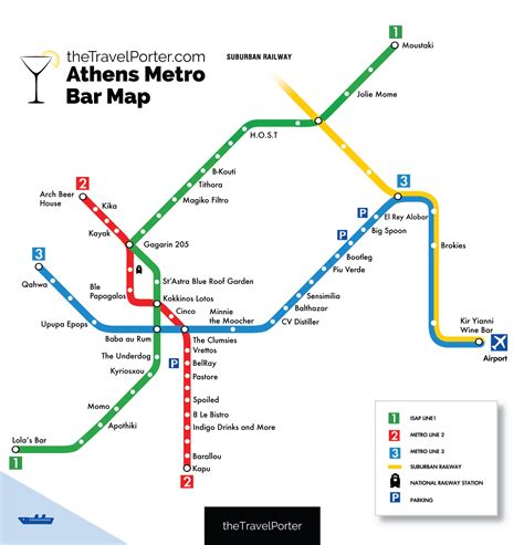 The Ultimate Bar Crawl Athens First Ever Metro Bar Map The TravelPorter Athens Metro