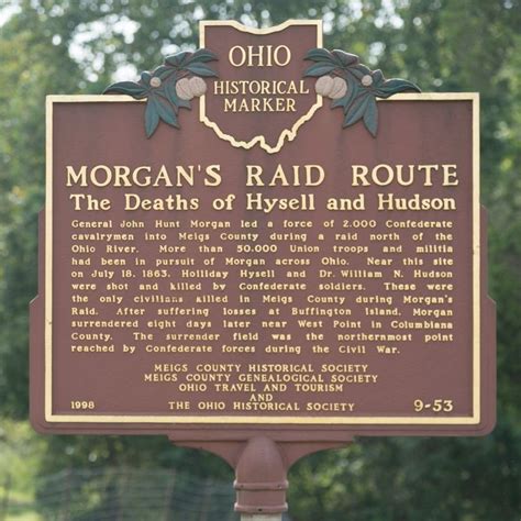 Morgans Raid Route Historical Marker