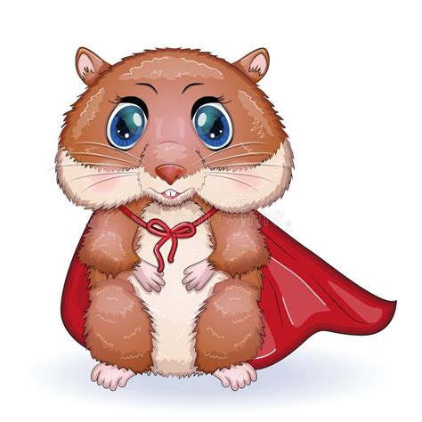 Cute Hamster Superhero Hamster Cartoon Characters Funny Animal