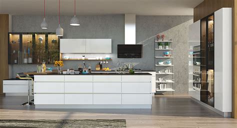 Industrial kitchen cabinets by irvine kitchen & bath fixtures leichtusa. OPPEIN | Modern High Gloss White Lacquer Kitchen Cabinet OP16-L19 - OPPEIN