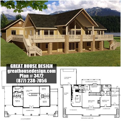 Home Plan 001 3472 Home Plan Great House Design Mountain House