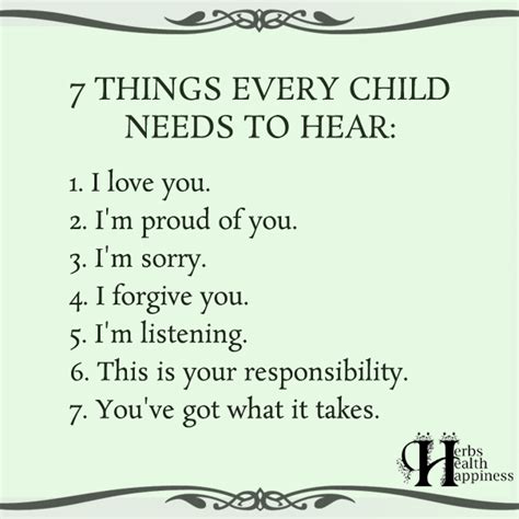 7 Things Every Child Needs To Hear ø Eminently Quotable Inspiring