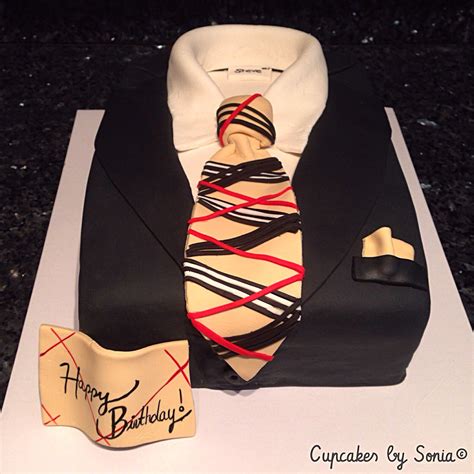 Black Suit And Burberry Tie Cake Cupcakes By Sonia© 2014 Cake Shirts Cakes For Men Novelty