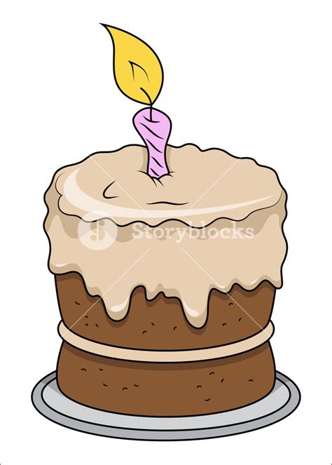 Cute Cartoon Birthday Cake Vector Illustrations Royalty Free Stock