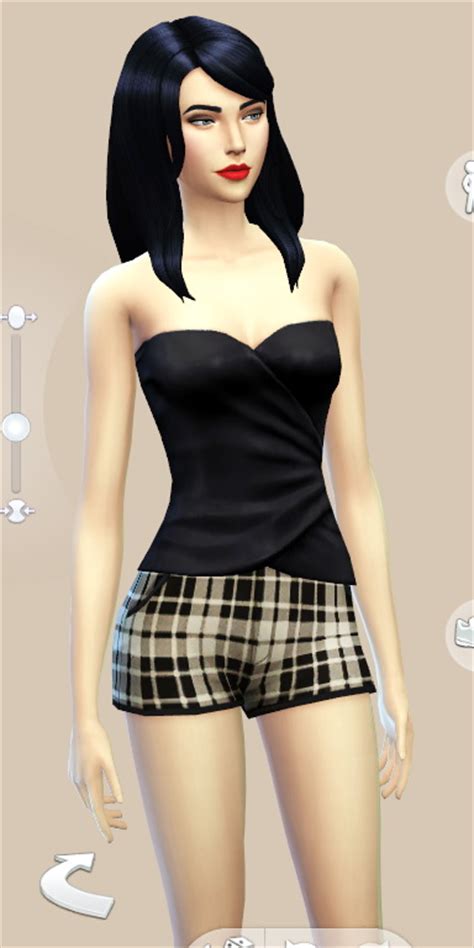 Bw Plaid Blazer Shorts Sims 4 Female Clothes