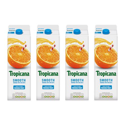 Tropicana Smooth Orange Juice 4 X 900ml Costco Uk